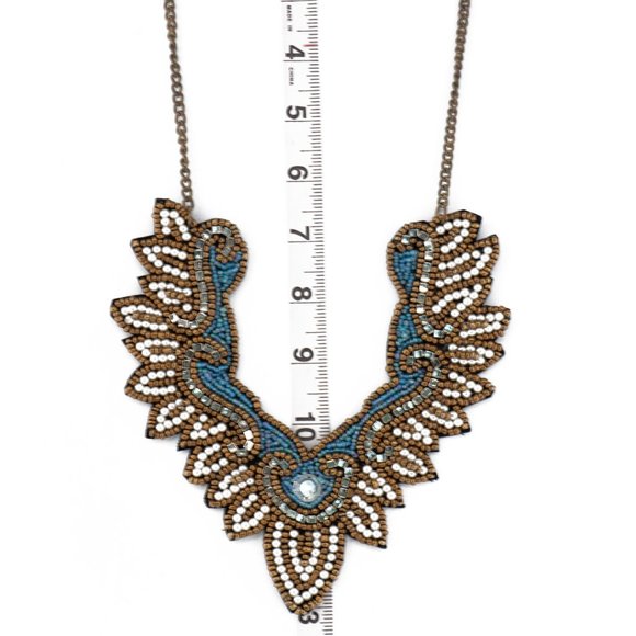 Vintage Style Beaded Statement Necklace - Picture 2 of 2